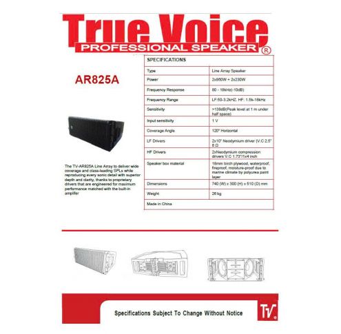 Line Array TV AR825A