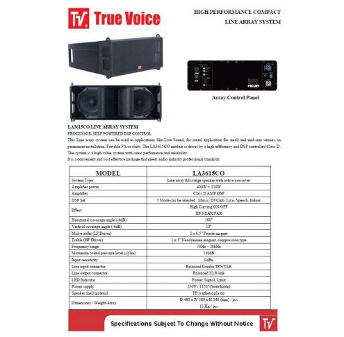 Loa Array LA3615CO True Voice