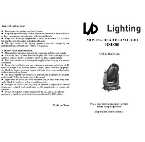 ĐÈN BEAM MOVING HEAD - BEAM LIGHT BSI800 LIGHTING - CHINA