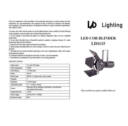 ĐÈN COB BLINDER-LD3115-LD LIGHTING-CHINA