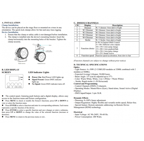 ĐÈN COB LED LIGHT 4X50W